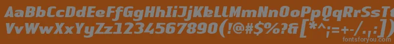 fuente LinotypeAuthenticSansBlackitalic – Fuentes Grises Sobre Fondo Marrón
