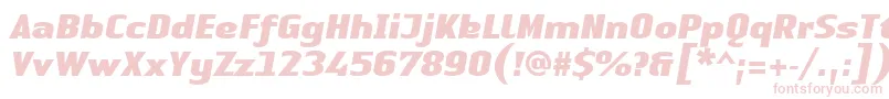 Police LinotypeAuthenticSansBlackitalic – polices roses sur fond blanc