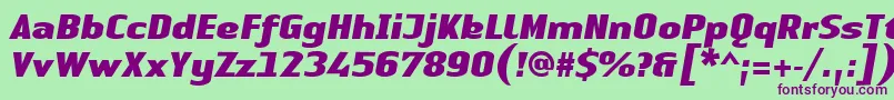 fuente LinotypeAuthenticSansBlackitalic – Fuentes Moradas Sobre Fondo Verde