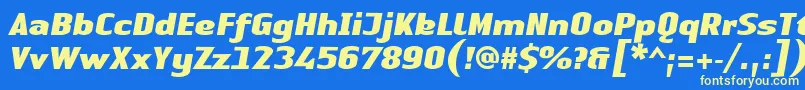 fuente LinotypeAuthenticSansBlackitalic – Fuentes Amarillas Sobre Fondo Azul
