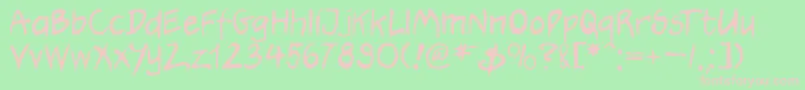 hootj    Font – Pink Fonts on Green Background