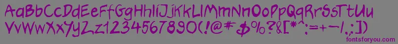 hootj    Font – Purple Fonts on Gray Background