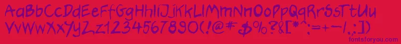hootj    Font – Purple Fonts on Red Background