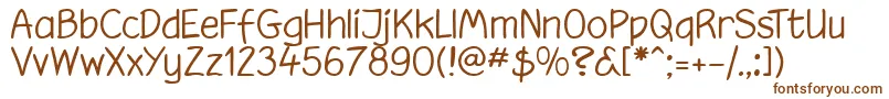 Шрифт hootl    – коричневые шрифты на белом фоне