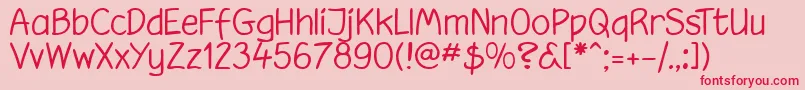 hootl    Font – Red Fonts on Pink Background