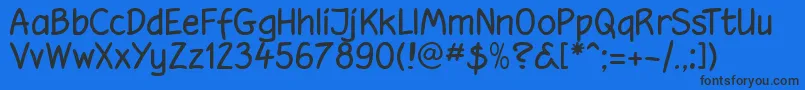 Шрифт hootrg   – чёрные шрифты на синем фоне