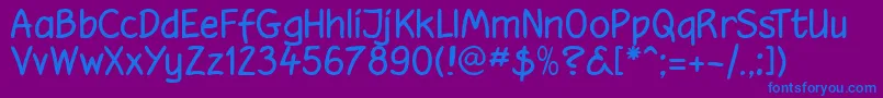 Шрифт hootrg   – синие шрифты на фиолетовом фоне