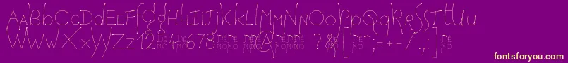HopefulGrasshopper Demo Font – Yellow Fonts on Purple Background