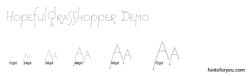 Размеры шрифта HopefulGrasshopper Demo