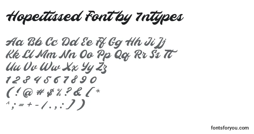 A fonte Hopeitissed Font by 7ntypes – alfabeto, números, caracteres especiais