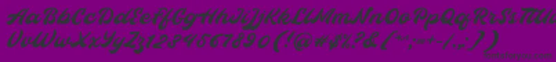 Hopeitissed Font by 7ntypes-fontti – mustat fontit violetilla taustalla