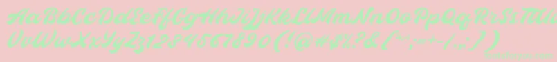 Police Hopeitissed Font by 7ntypes – polices vertes sur fond rose