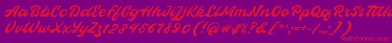 Hopeitissed Font by 7ntypes Font – Red Fonts on Purple Background