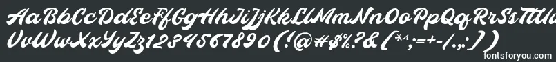 Hopeitissed Font by 7ntypes-fontti – valkoiset fontit mustalla taustalla