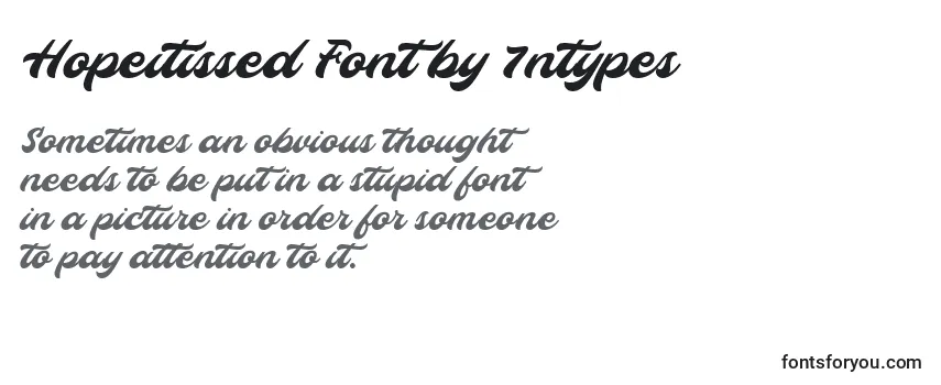 Schriftart Hopeitissed Font by 7ntypes