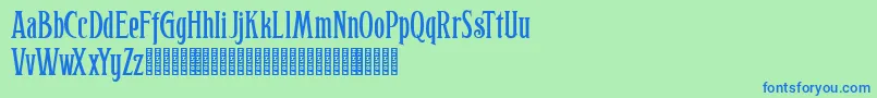 Hophus Roghus Font – Blue Fonts on Green Background