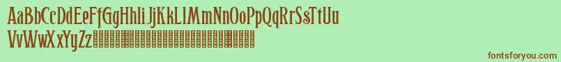 Hophus Roghus Font – Brown Fonts on Green Background