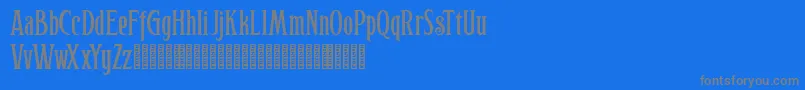 Hophus Roghus Font – Gray Fonts on Blue Background