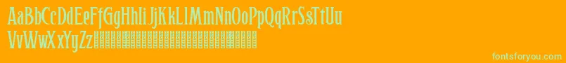 Hophus Roghus Font – Green Fonts on Orange Background