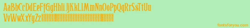 Hophus Roghus Font – Orange Fonts on Green Background