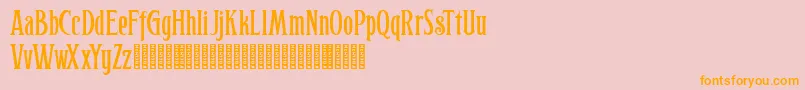 Hophus Roghus Font – Orange Fonts on Pink Background