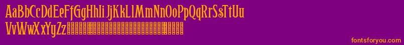 Hophus Roghus Font – Orange Fonts on Purple Background