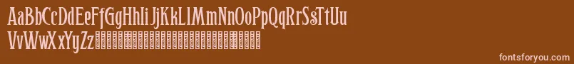 Hophus Roghus Font – Pink Fonts on Brown Background