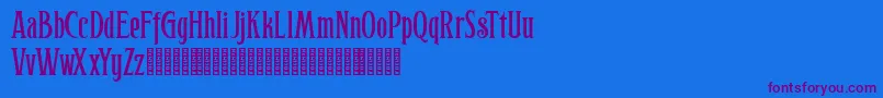 Hophus Roghus Font – Purple Fonts on Blue Background