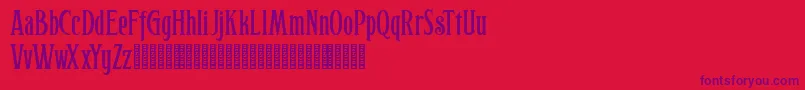 Hophus Roghus Font – Purple Fonts on Red Background