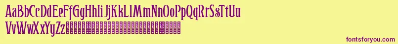 Hophus Roghus Font – Purple Fonts on Yellow Background