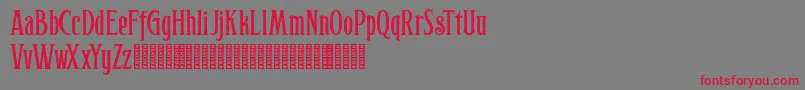 Hophus Roghus Font – Red Fonts on Gray Background