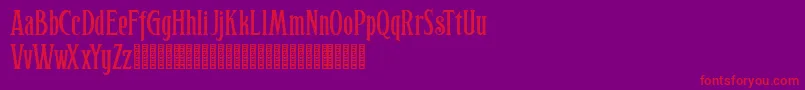 Hophus Roghus Font – Red Fonts on Purple Background