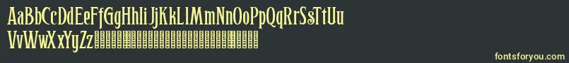 Hophus Roghus Font – Yellow Fonts on Black Background