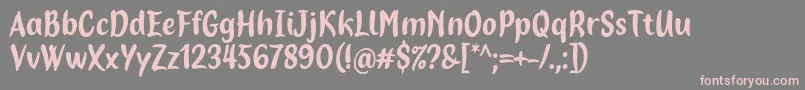 Hopia Font by 7NTypes Font – Pink Fonts on Gray Background