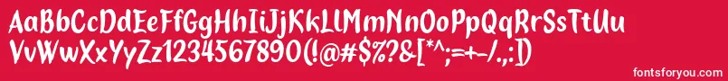 Hopia Font by 7NTypes Font – White Fonts on Red Background