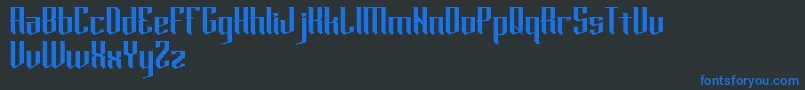 horde Font – Blue Fonts on Black Background