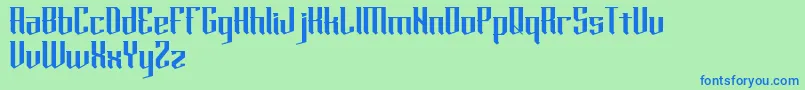 horde Font – Blue Fonts on Green Background
