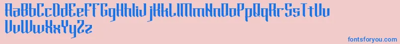 horde Font – Blue Fonts on Pink Background