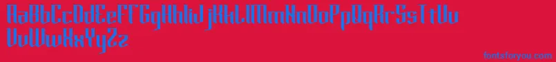 horde Font – Blue Fonts on Red Background