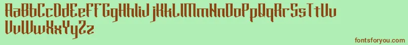 horde Font – Brown Fonts on Green Background