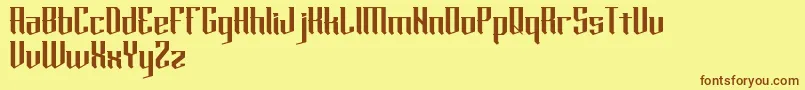Шрифт horde – коричневые шрифты на жёлтом фоне