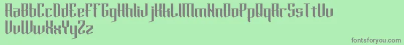 horde Font – Gray Fonts on Green Background