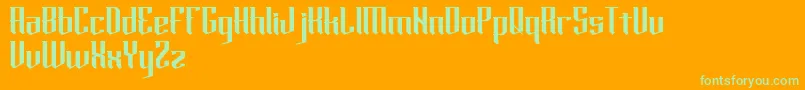 horde Font – Green Fonts on Orange Background