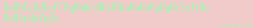 horde Font – Green Fonts on Pink Background