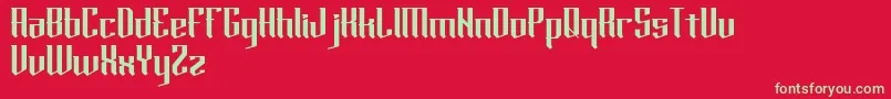 horde Font – Green Fonts on Red Background