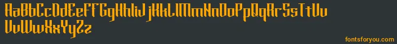 horde Font – Orange Fonts on Black Background