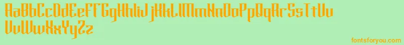 horde Font – Orange Fonts on Green Background