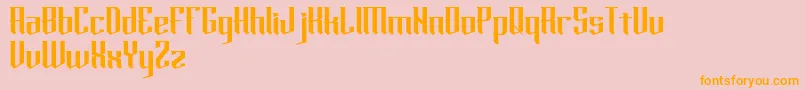 horde Font – Orange Fonts on Pink Background