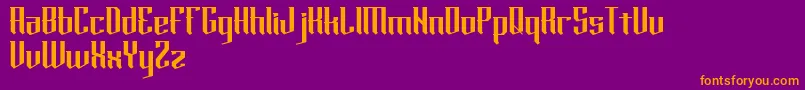 horde Font – Orange Fonts on Purple Background