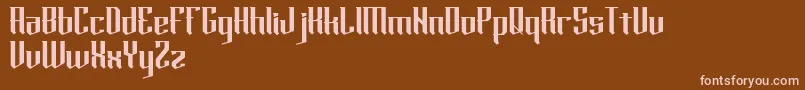 horde-fontti – vaaleanpunaiset fontit ruskealla taustalla